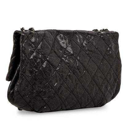 Chanel Glazed Caviar Medium Elastic Flap Bag