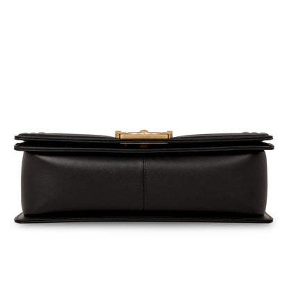 Chanel Boy Bag Lambskin Black Shoulder Bag Style 39
