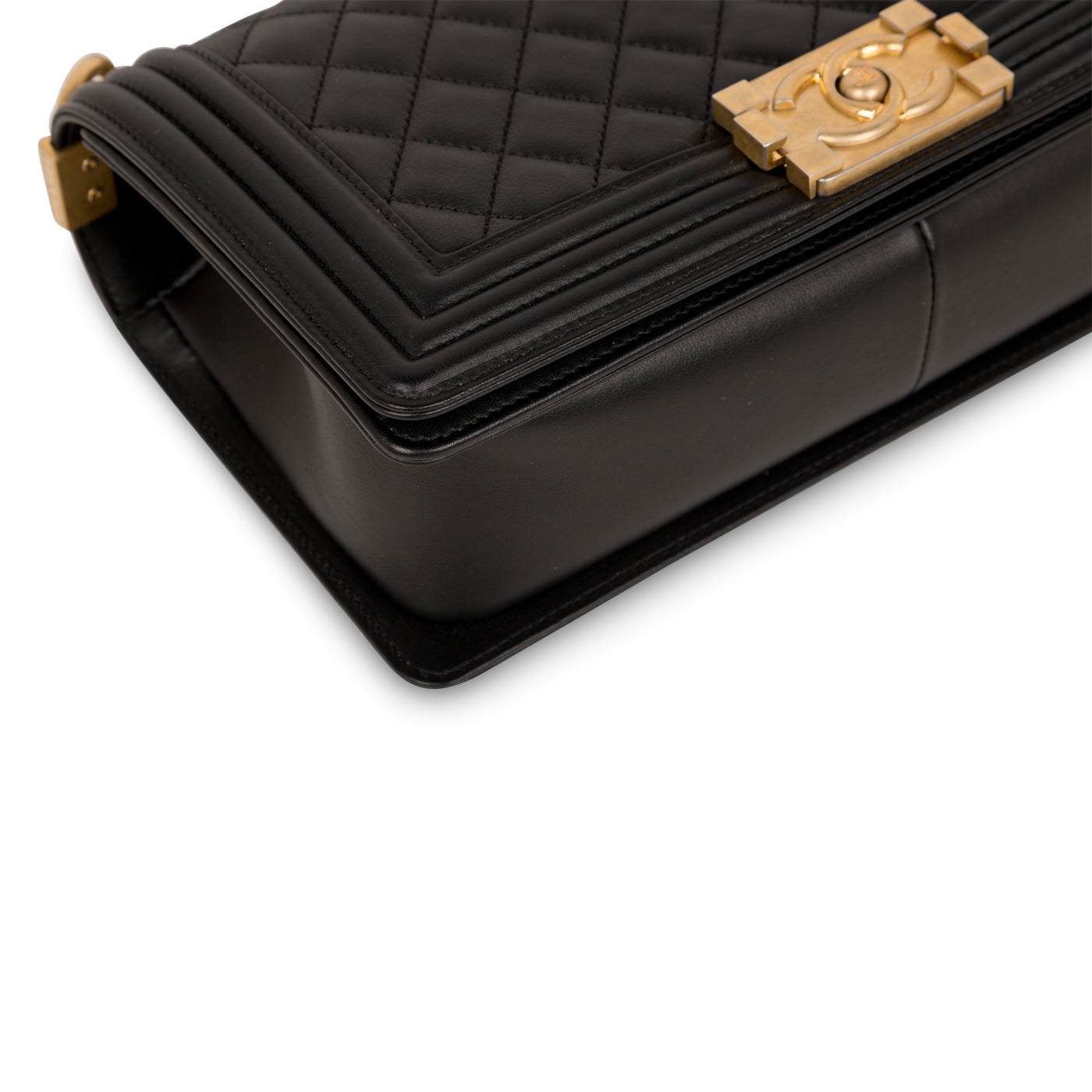 Chanel Boy Bag Lambskin Black Shoulder Bag Style 39