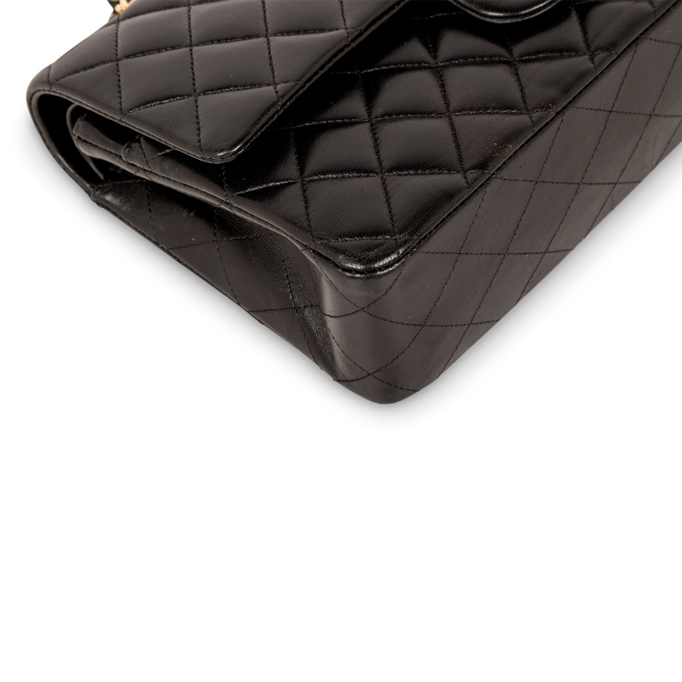 Chanel Classic Flap Lambskin Black Shoulder Bag Style 122