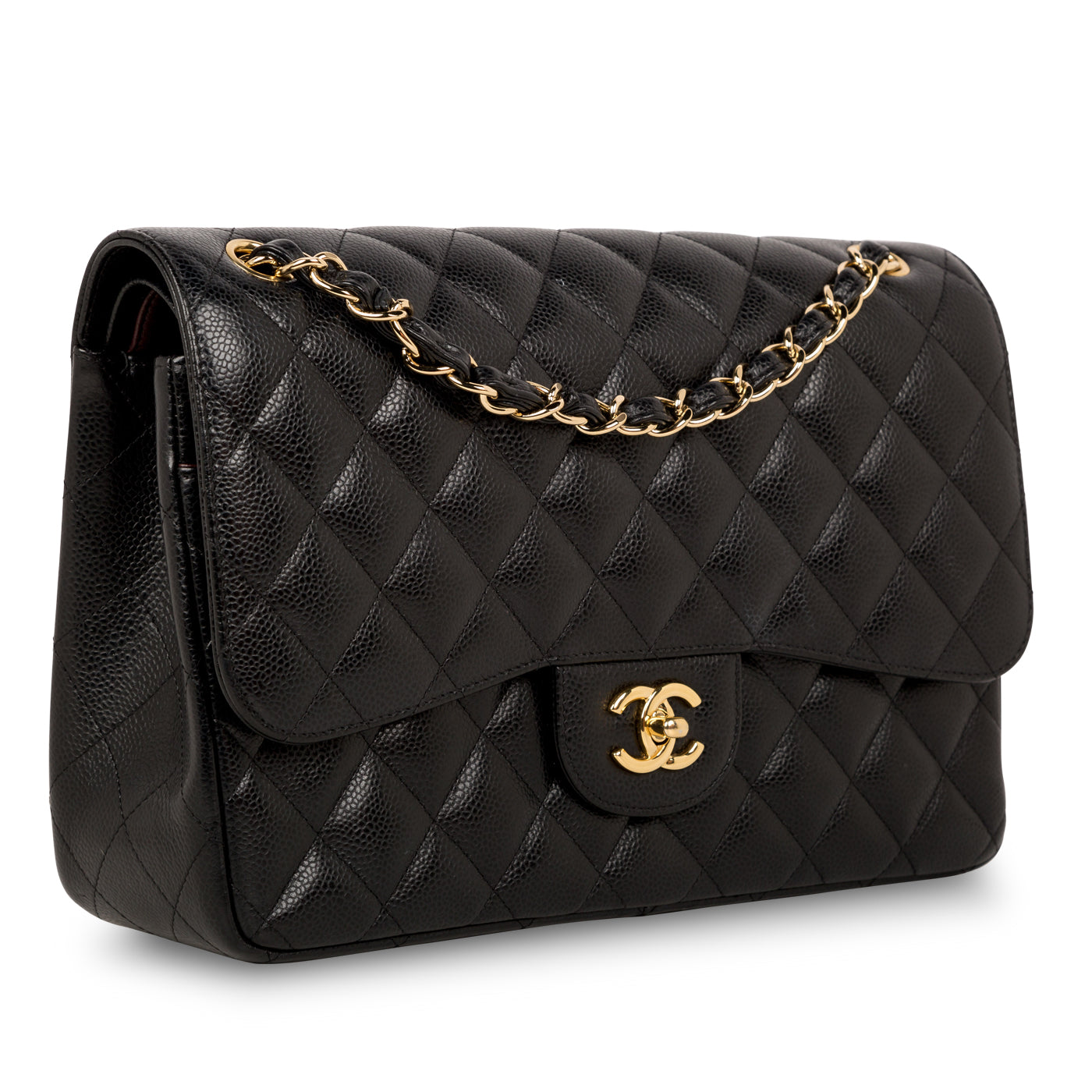 Chanel Classic Flap Lambskin Black Shoulder Bag Style 52