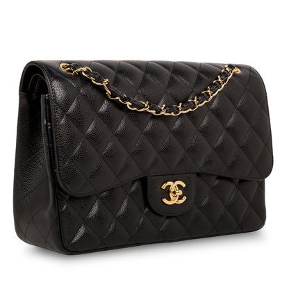 Chanel Classic Flap Lambskin Black Shoulder Bag Style 52