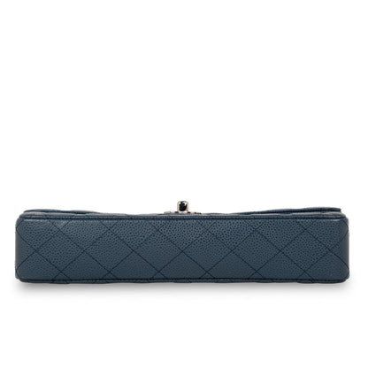 Chanel Classic Flap Caviar Silver Shoulder Bag Style 19