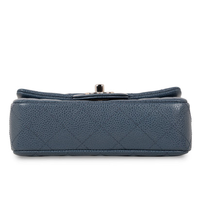 Chanel Classic Flap Caviar Silver Shoulder Bag