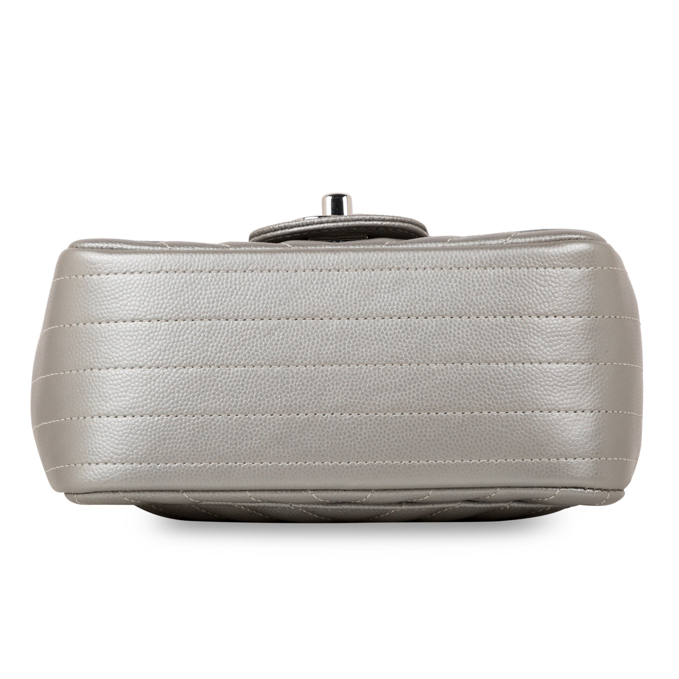 Chanel Classic Flap Caviar Silver Shoulder Bag Style 18