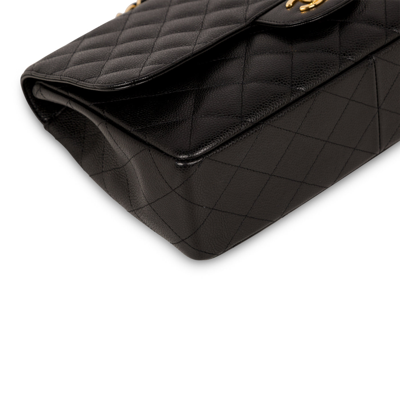 Chanel Classic Flap Caviar Black Shoulder Bag Style 46
