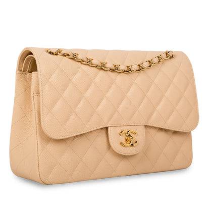 Chanel Classic Flap Caviar Gold Shoulder Bag Style 10