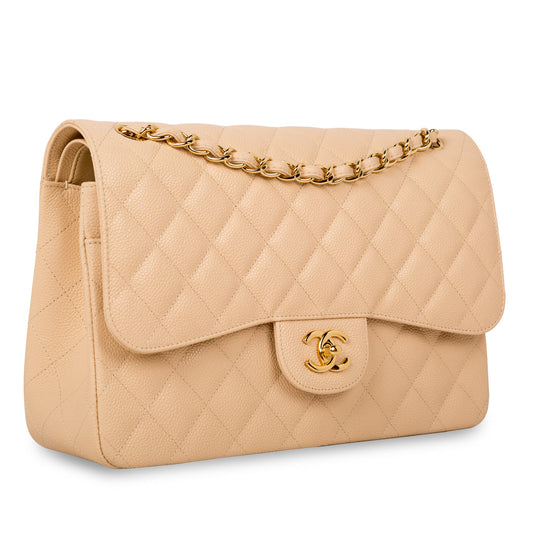 Chanel Classic Flap Caviar Gold Shoulder Bag Style 10