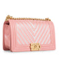 Chanel Iridescent Chevron Boy Bag - Medium