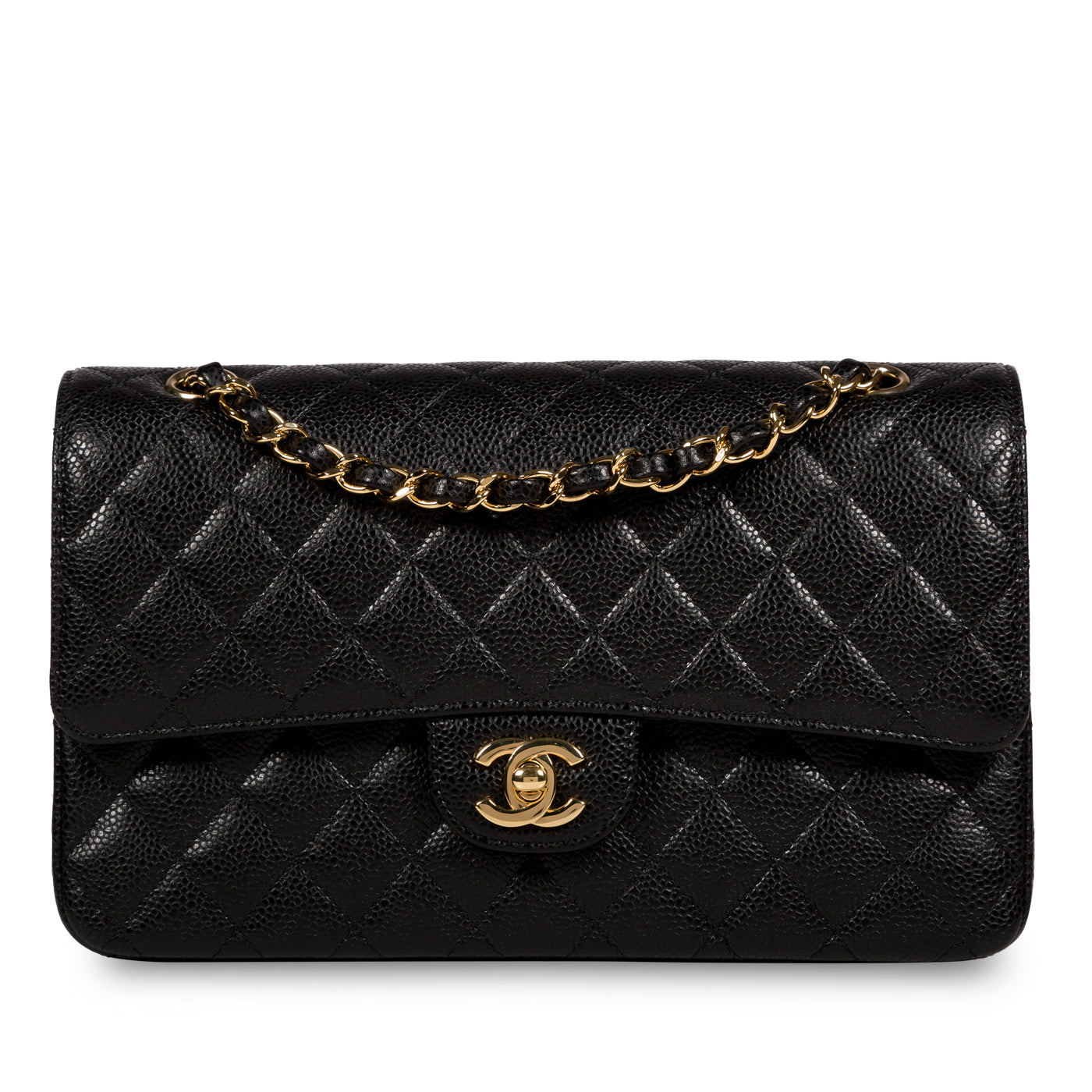 Chanel Classic Flap Caviar Black Shoulder Bag Style 85