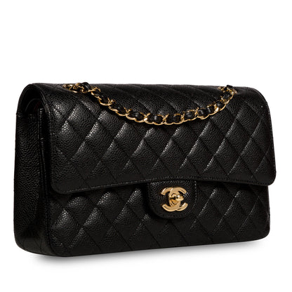 Chanel Classic Flap Caviar Black Shoulder Bag Style 85