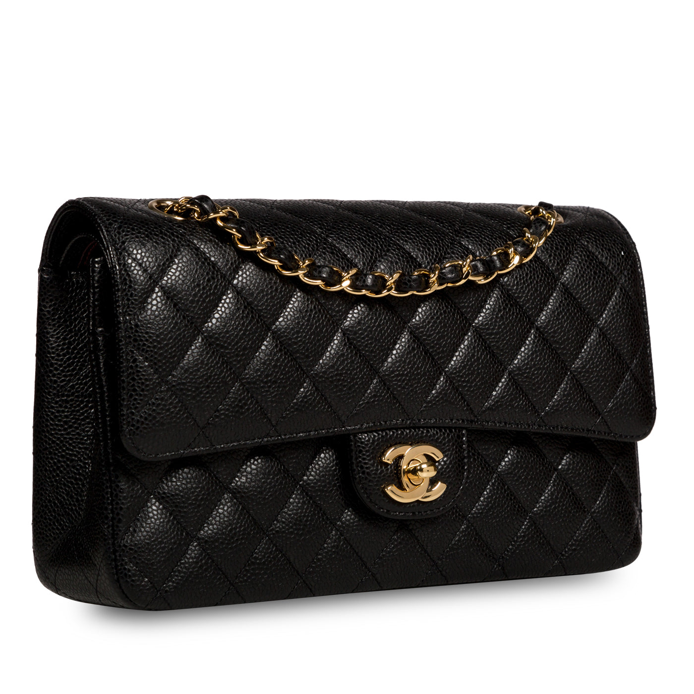 Chanel Classic Flap Caviar Black Shoulder Bag Style 84