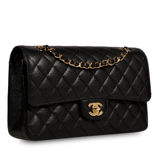 Chanel Classic Flap Caviar Black Shoulder Bag Style 84