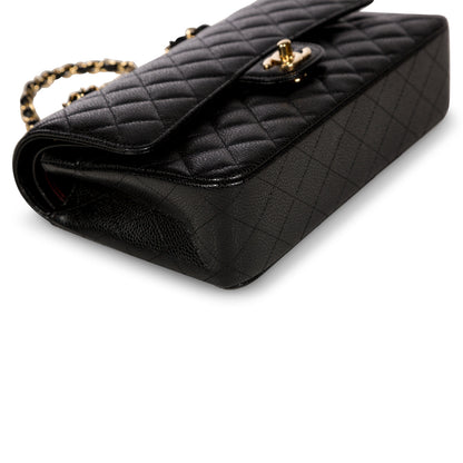 Chanel Classic Flap Caviar Black Shoulder Bag Style 84