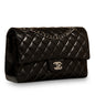 Chanel Classic Flap Lambskin Black Shoulder Bag Style 121