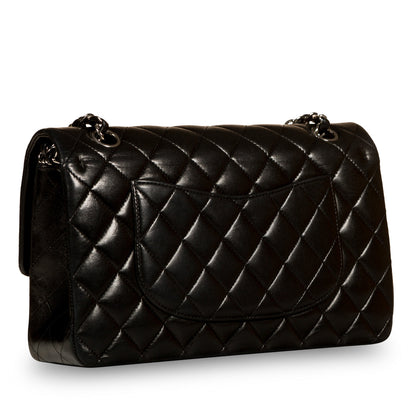 Chanel Classic Flap Lambskin Black Shoulder Bag Style 121
