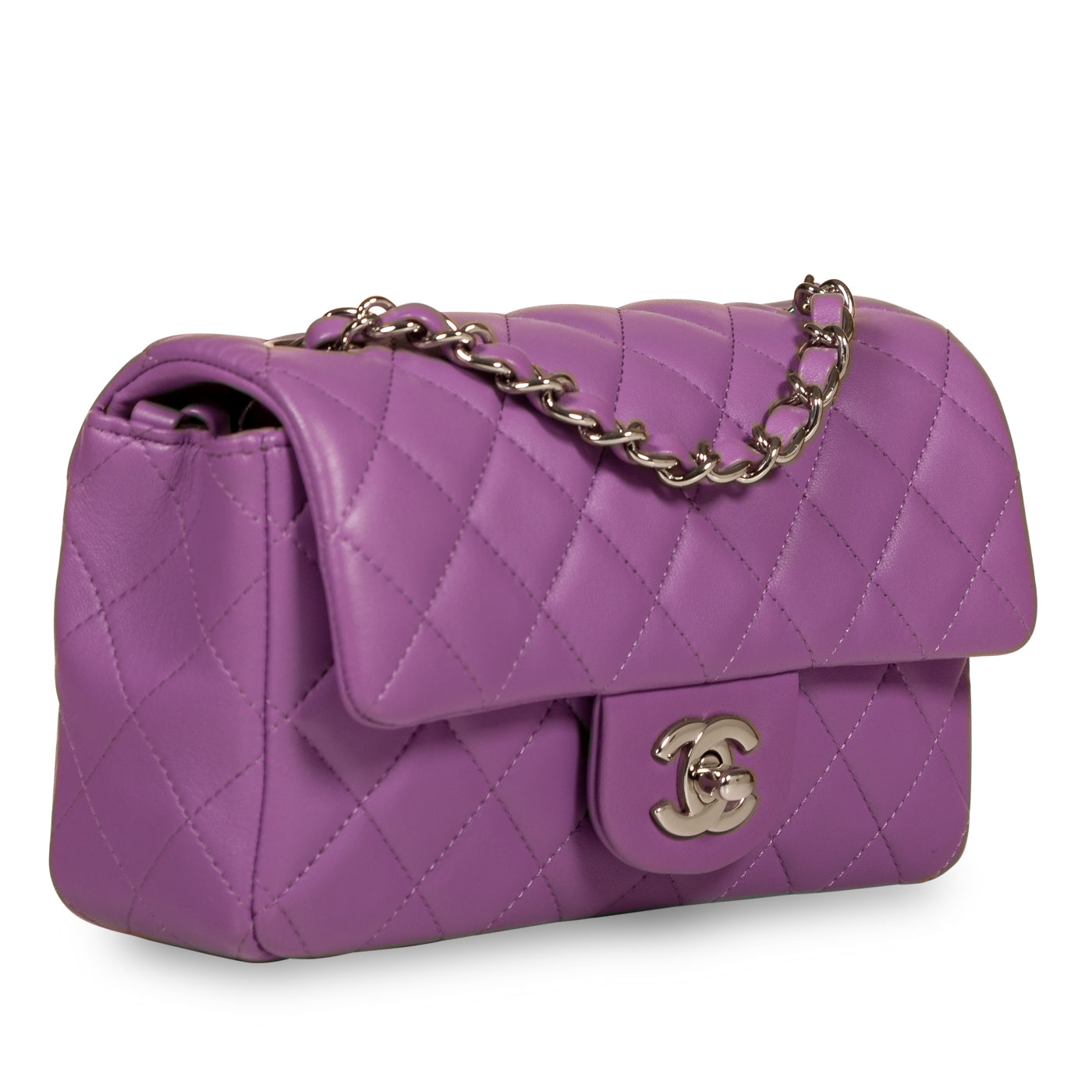 Chanel Classic Flap Lambskin Black Shoulder Bag Style 191