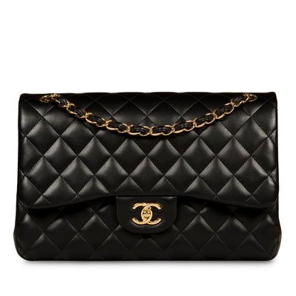 Chanel Classic Flap Lambskin Black Shoulder Bag Style 51