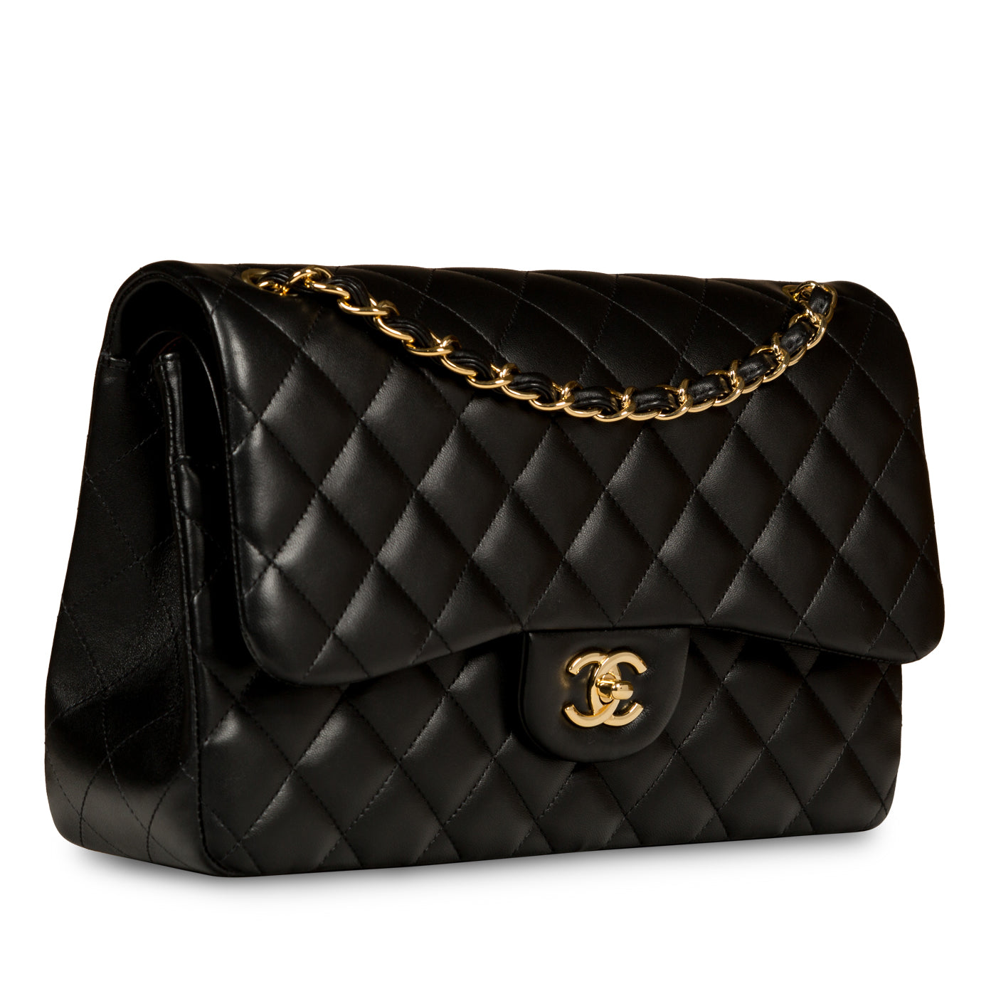 Chanel Classic Flap Lambskin Black Shoulder Bag Style 51