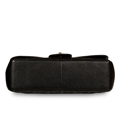 Chanel Classic Flap Caviar Black Shoulder Bag Style 43