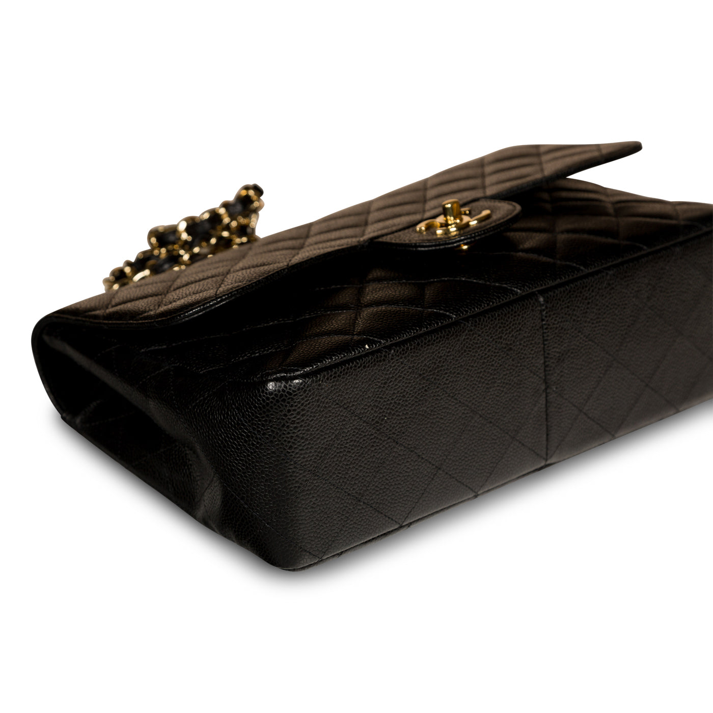 Chanel Classic Flap Caviar Black Shoulder Bag Style 43
