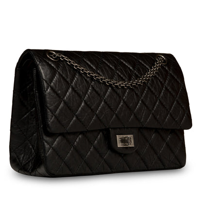 Chanel Classic Flap Calfskin Black Shoulder Bag Style 14