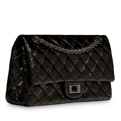 Chanel Classic Flap Calfskin Black Shoulder Bag Style 15