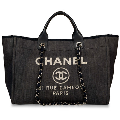 Chanel Cambon Tweed Silver Tote Bag Style 3