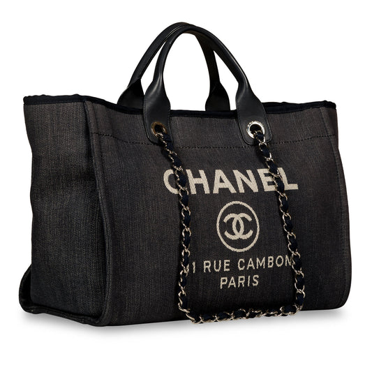 Chanel Cambon Tweed Silver Tote Bag Style 5