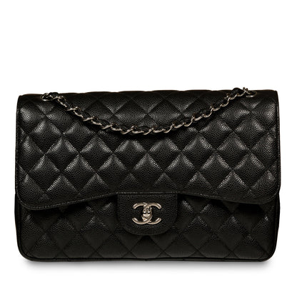 Chanel Classic Flap Caviar Black Shoulder Bag Style 42