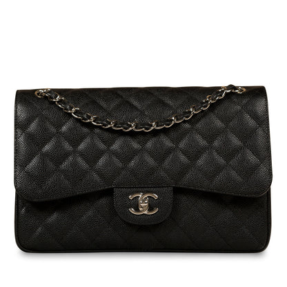 Chanel Classic Flap Caviar Black Shoulder Bag Style 41