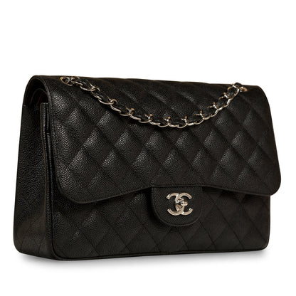Chanel Classic Flap Caviar Black Shoulder Bag Style 41