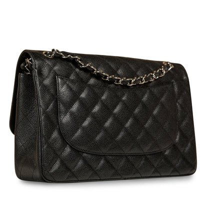 Chanel Classic Flap Caviar Black Shoulder Bag Style 41