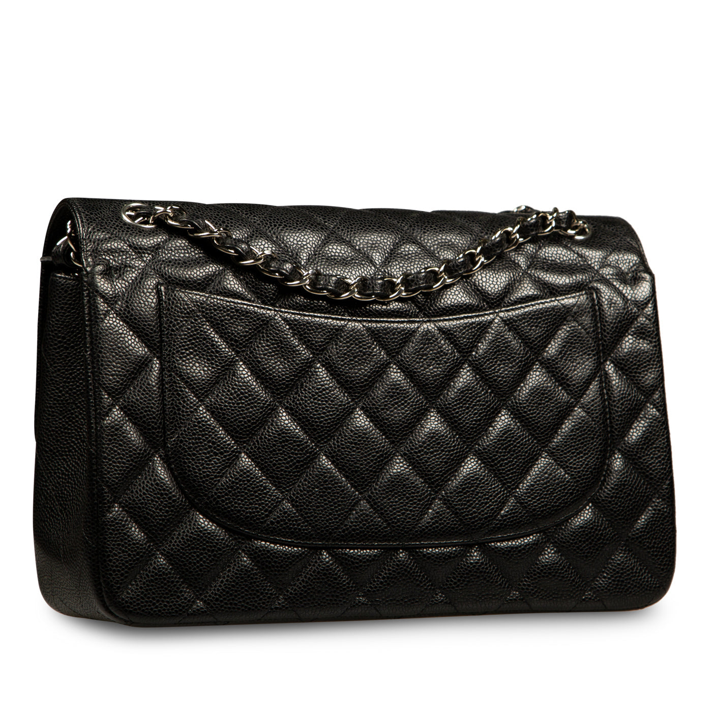 Chanel Classic Flap Caviar Black Shoulder Bag Style 30