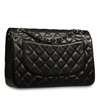 Chanel Classic Flap Caviar Black Shoulder Bag Style 30