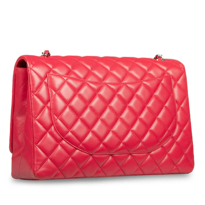 Chanel Classic Flap Lambskin Silver Shoulder Bag Style 11