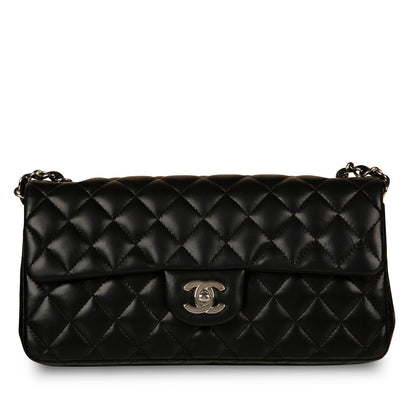 Chanel Classic Flap Lambskin Black Shoulder Bag Style 289