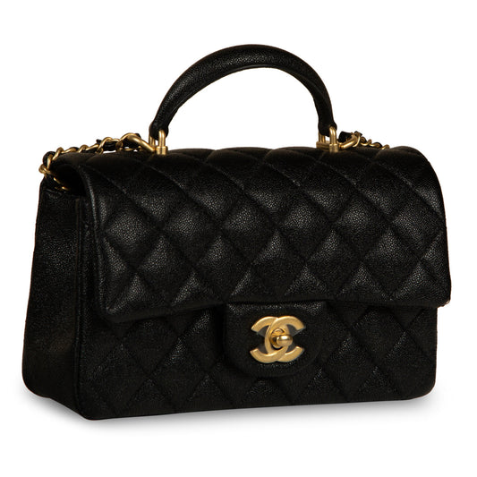 Chanel Classic Flap Caviar Black Shoulder Bag Style 108
