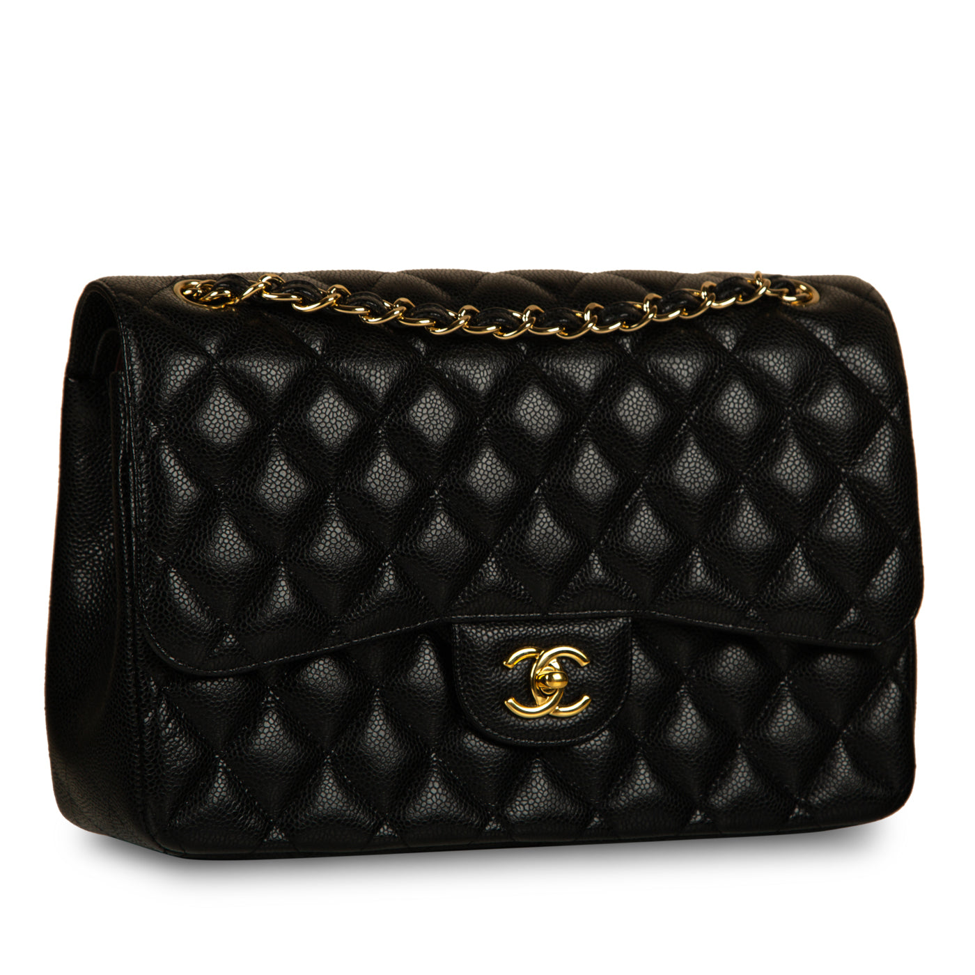 Chanel Classic Flap Caviar Black Shoulder Bag Style 26
