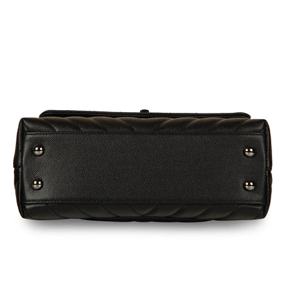 Chanel Coco Handle Caviar Black Shoulder Bag Style 4