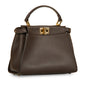 Fendi Peekaboo Leather Brown Handbag Brown