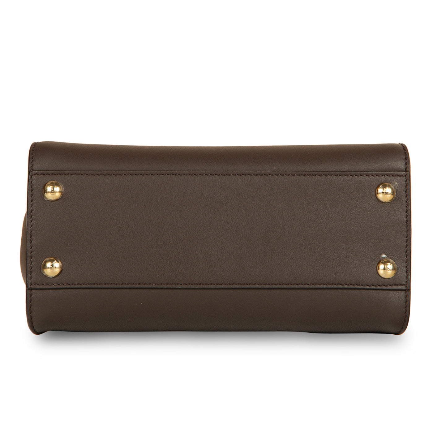 Fendi Peekaboo Leather Brown Handbag Brown