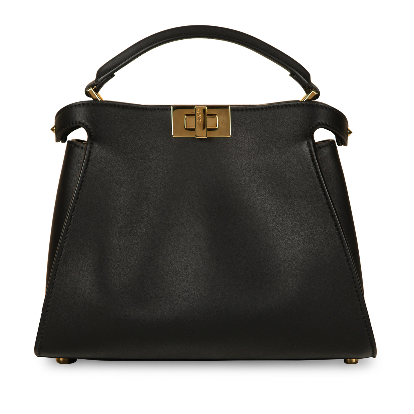 Fendi Peekaboo Leather Black Handbag Black