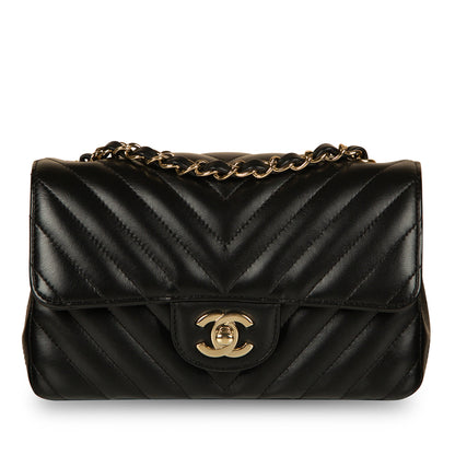 Chanel Classic Flap Lambskin Black Shoulder Bag Style 181