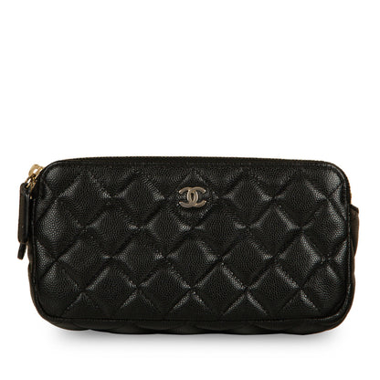 Chanel Double Zip Clutch On Chain