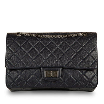 Chanel Classic Flap Calfskin Black Shoulder Bag Style 12