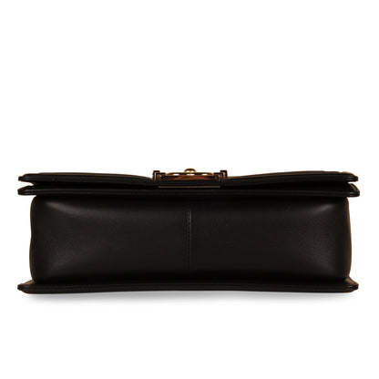 Chanel Boy Bag Lambskin Black Shoulder Bag Style 38