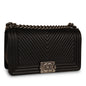 Chanel Boy Bag Lambskin Black Shoulder Bag Style 37
