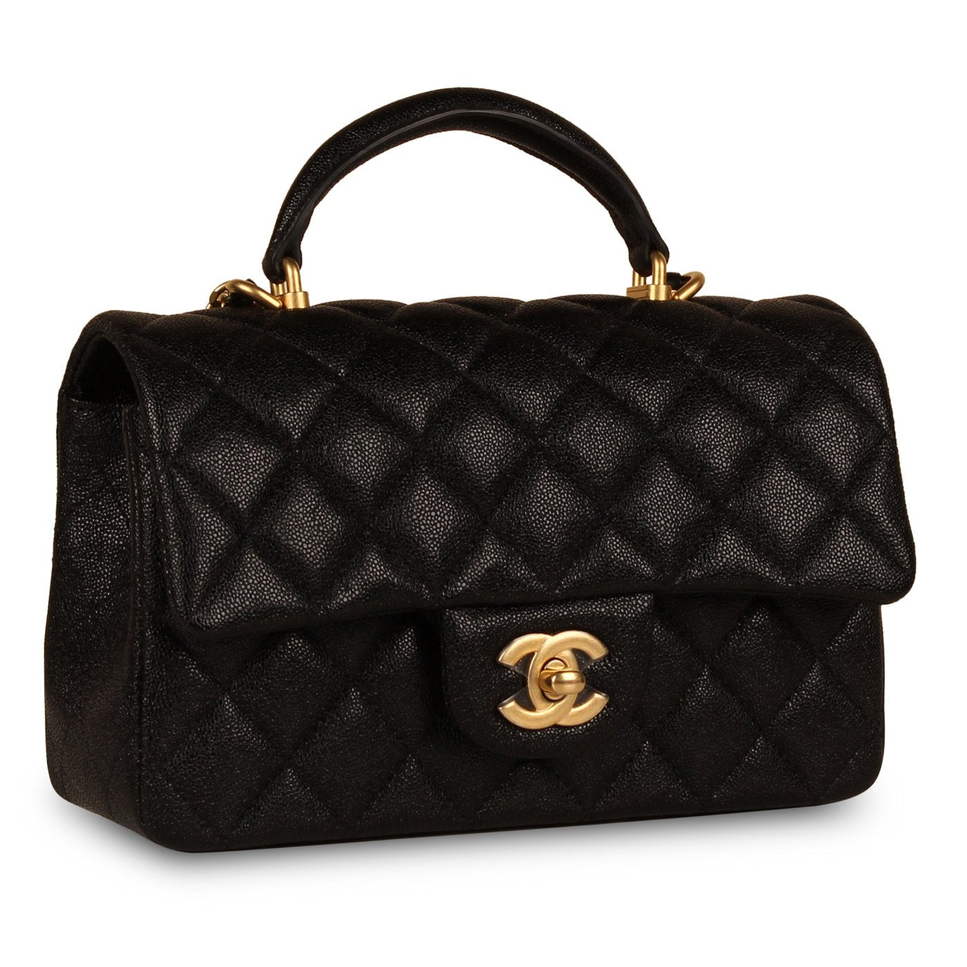 Chanel Classic Flap Caviar Black Shoulder Bag Style 106