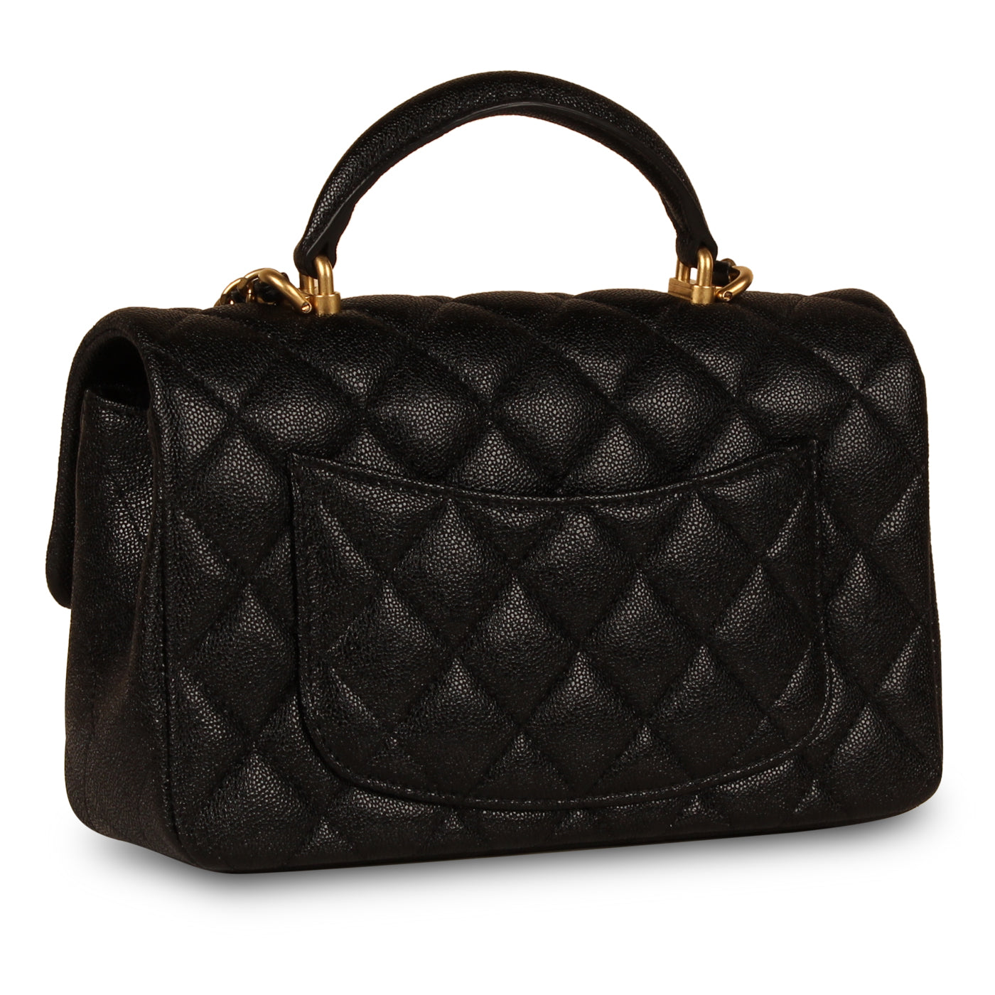 Chanel Classic Flap Caviar Black Shoulder Bag Style 107